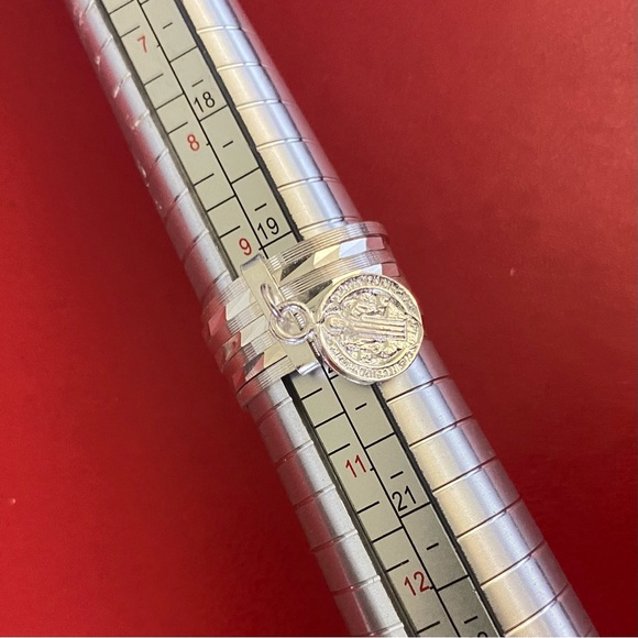 7 Stack Ring 925 Sterling Silver Saint Benedict Anillo Semanario Handmade Mexico - Picture 6 of 11